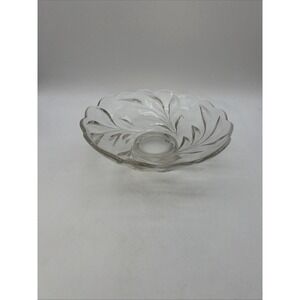 Heavy Vintage Indiana Glass 11.5" Bowl Willow / Oleander / Footed
